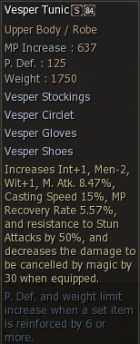 Крафт Лоу S84 Vesper Robe set - Магический сет Веспер
